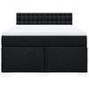 Vidaxl Continental Bed with Mattress, Black, Fabric, 140X190 Cm