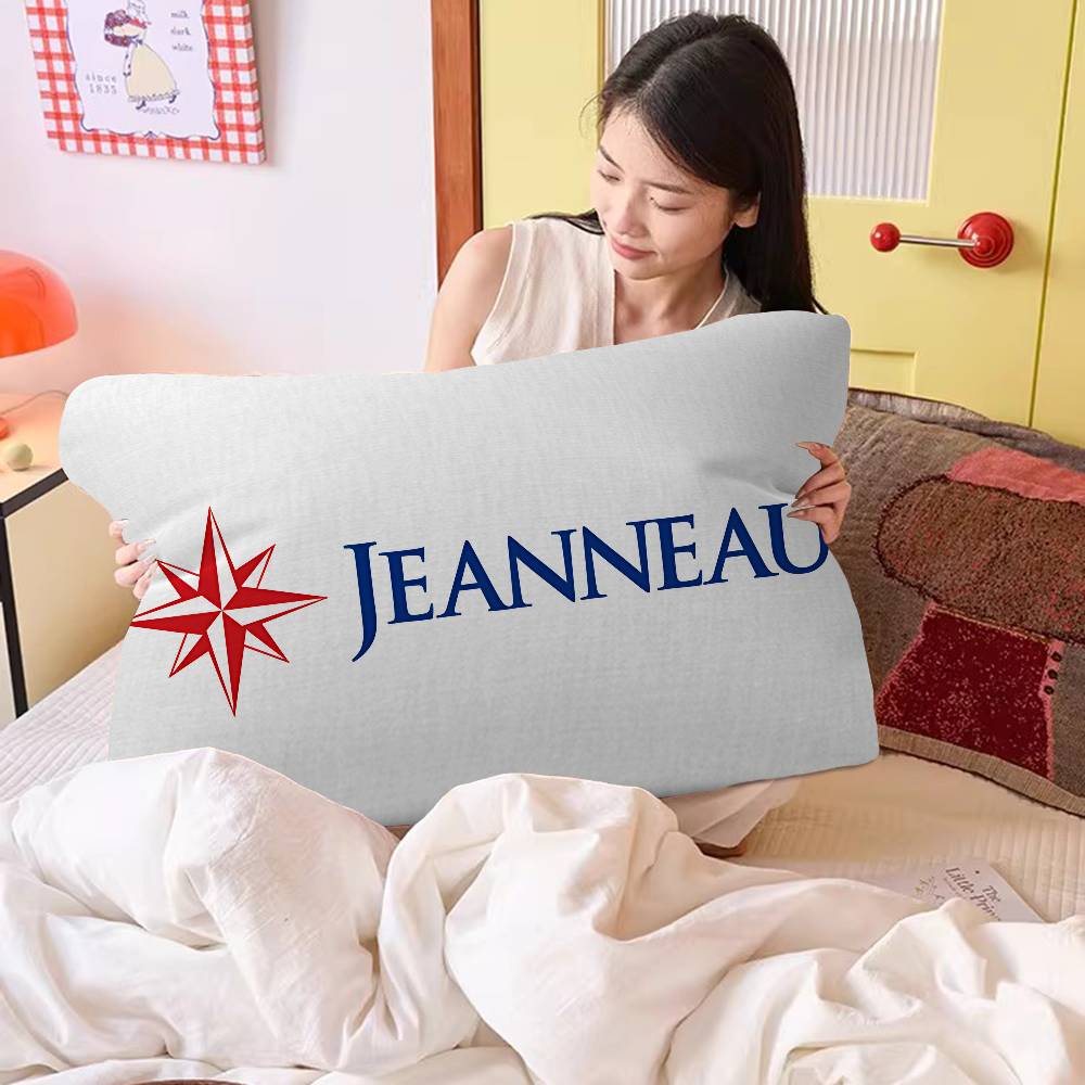 J-JEANNEAU-U Logo Cartoon Pillow Towels- Single Quick-Dry Polyester Pillowcase Pillow Core Cover Breathable