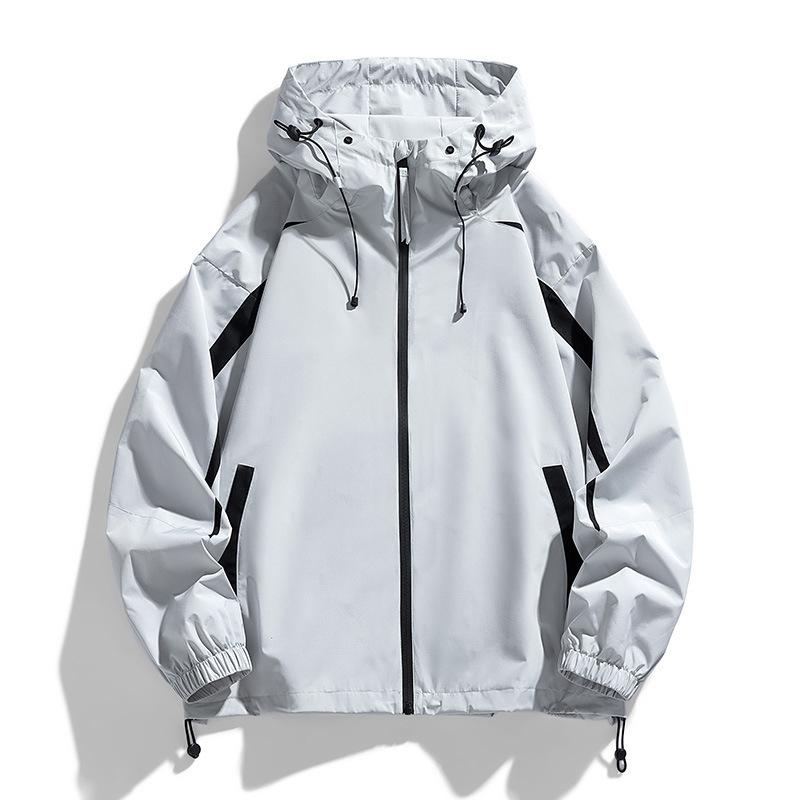 

Куртка с капюшоном Tooling, мужская, новая, весна-осень, большой размер, функциональный спортивный топ для горной зарядки, мужская одежда 4XL светло-серый