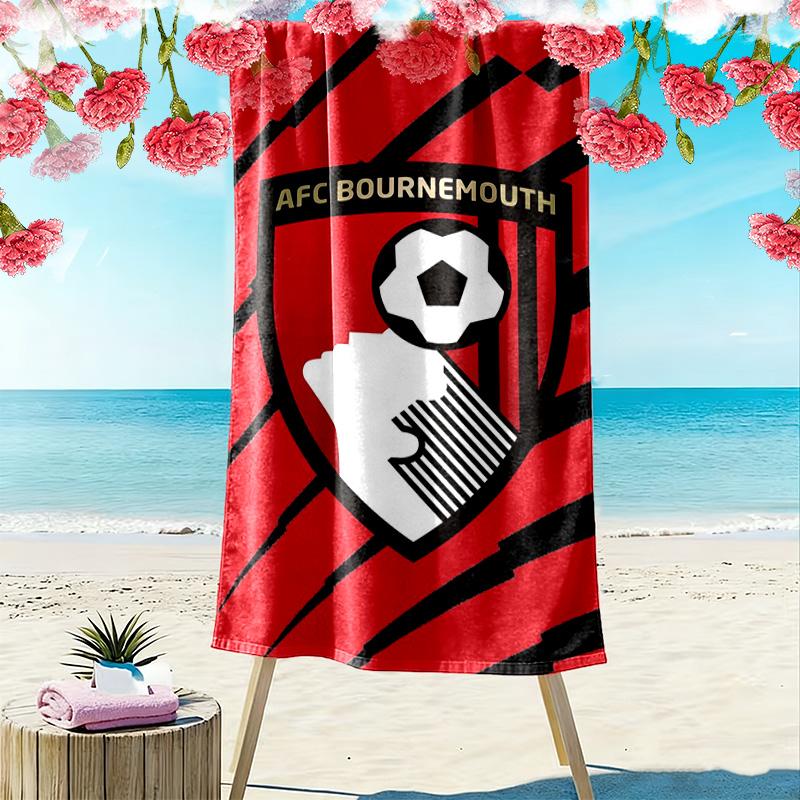 AFC Bournemouth Aufdruck Strandtuch, Großes Weiches Schnelltrocknendes Handtuch für Strand Camping Schwimmen