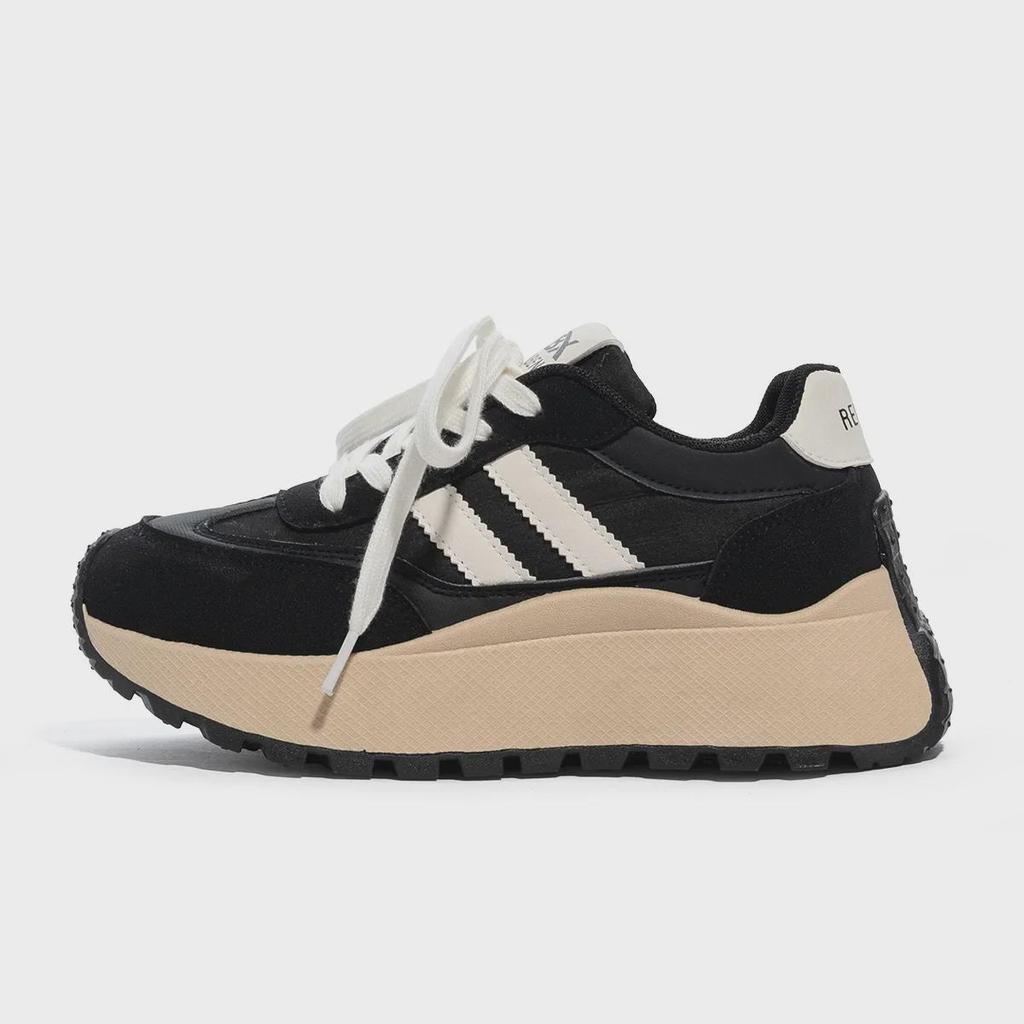 Women's 2024 Spring Celebrity Style Thick-Soled Dad Shoes - Trendy Height-Boosting Casual Sneakers