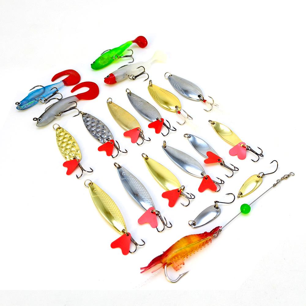 Lead-Weighted Shrimp Soft and Hard Lures Jig Head Kits