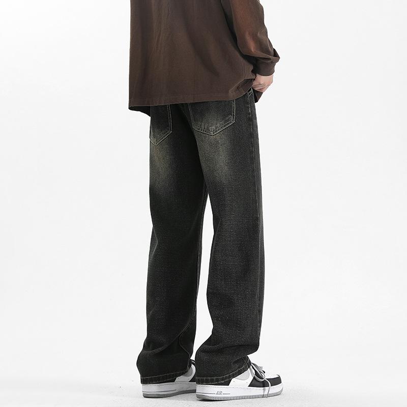 Men's Spring and Autumn American High Street Pants Boys Loose Wide Leg Straight Casual Pants