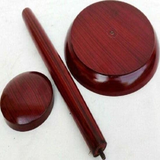 Suport de afișare pentru cască din lemn robust, cireș