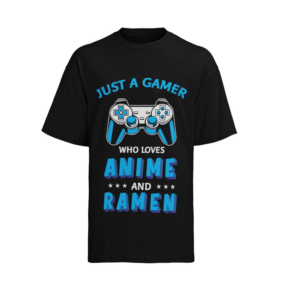 

Just-A-Gamer-Who-Loves-Anime-and-Ramen Cosplay Herren Shirt Baumwolle 2XL