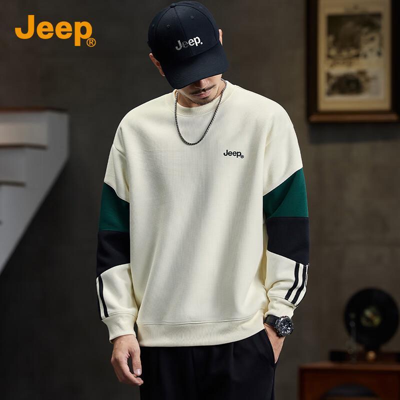 Jeep Men's Round Neck Pullover Sweatshirt