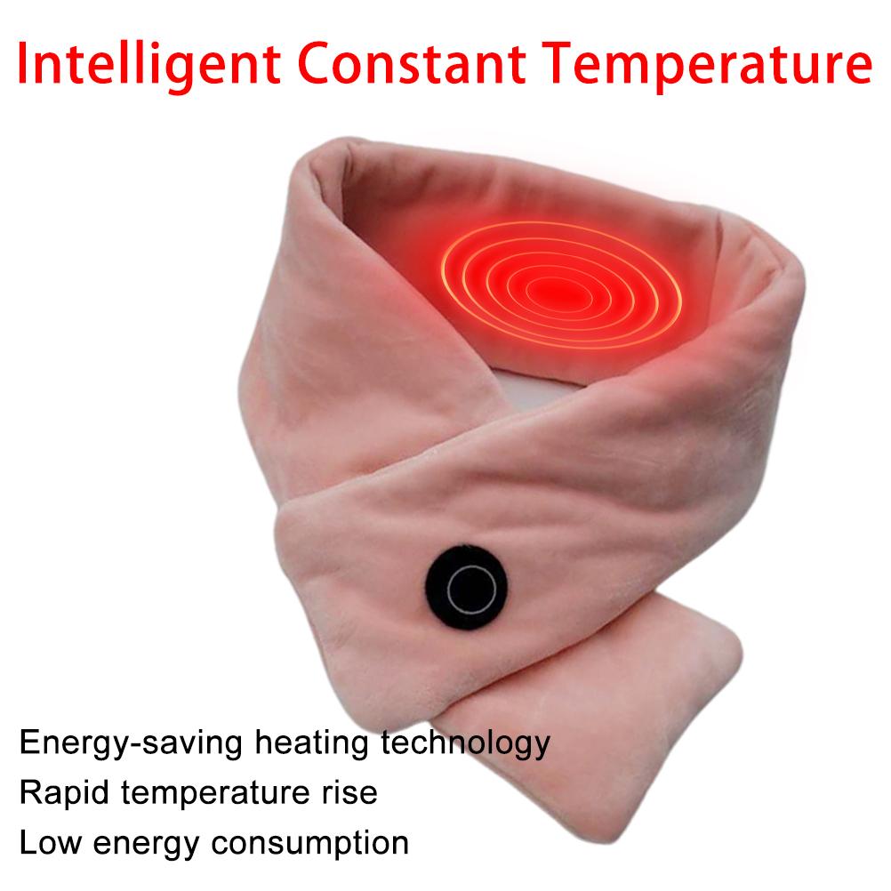 Heated Neck Wrap USB Heated Scarf Washable Relieve Pain Winter Unisex Scarf Heating Pad for Skiing Camping