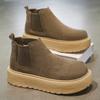 Martin Boots New Winter Retro Fur Chelsea Boots High-top Platform Short Boots