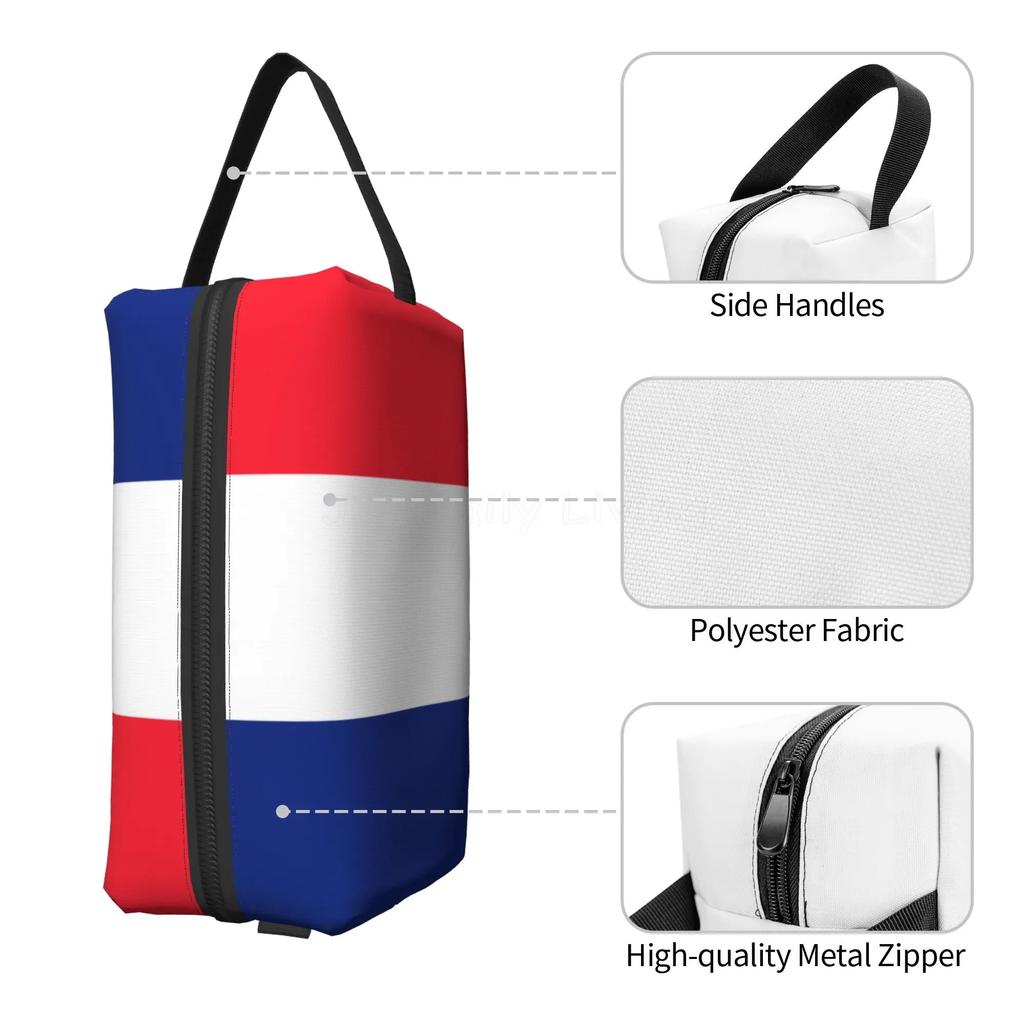 French Flag Travel Toiletry Bag Makeup Cosmetic Bags Pouch Large Accessories for Women Men Girls Gifts Waterproof Zipper