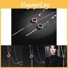 Elegant Rose Gold Long Sweater Chain Necklace For Women Versatile Stylish Fashion Jewelry