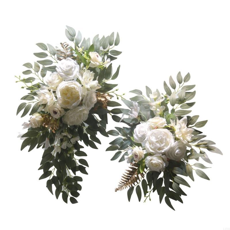 Artificial Flower Swag for Wedding Ceremony Sign Wedding Flower Arrangements белый
