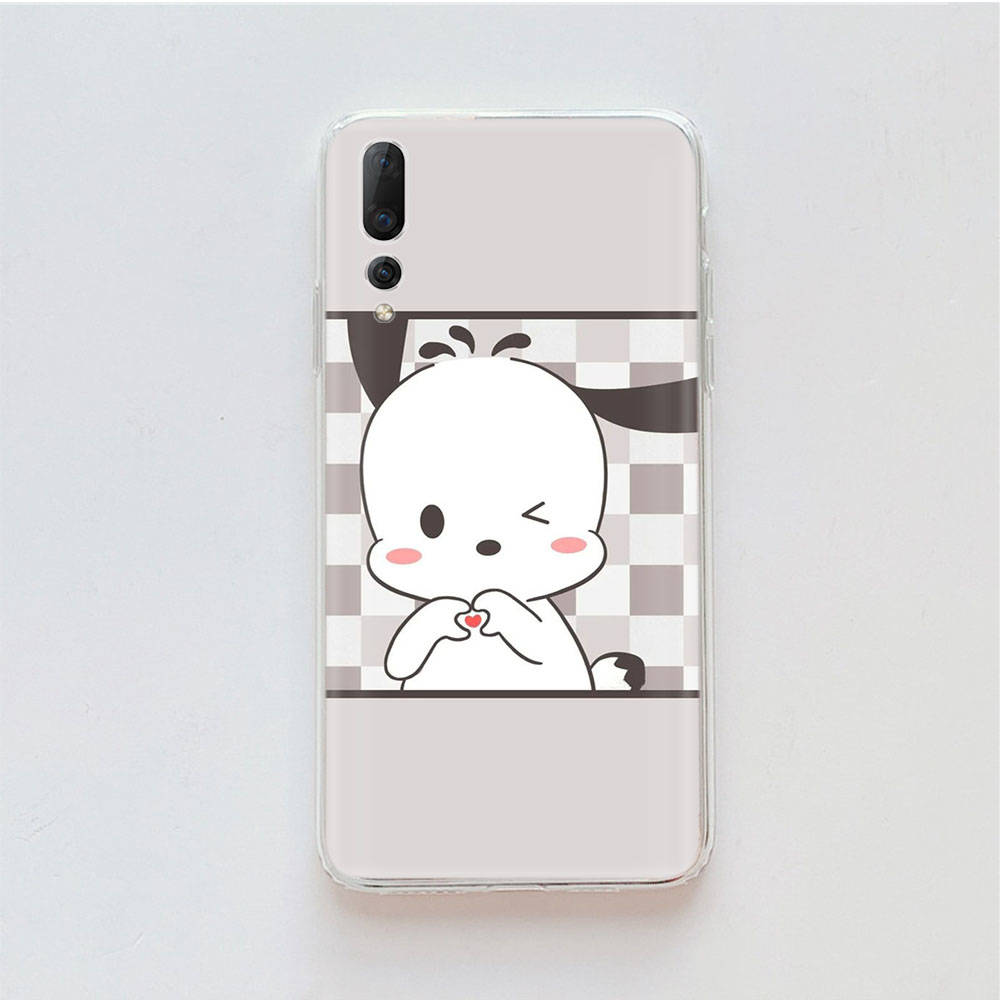 Transparent Case for Samsung A04 A14 A23 M33 M53 Realme 10 9 C35 C55 VIVO X80 Infinix Hot 30 Note 11 Tecno Spark 8P Pro L-29 Cute Pochacco