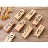 8 Stück Vintage Holzstempel Blumen Gummi Stempel für Kartenherstellung DIY Kunsthandwerk