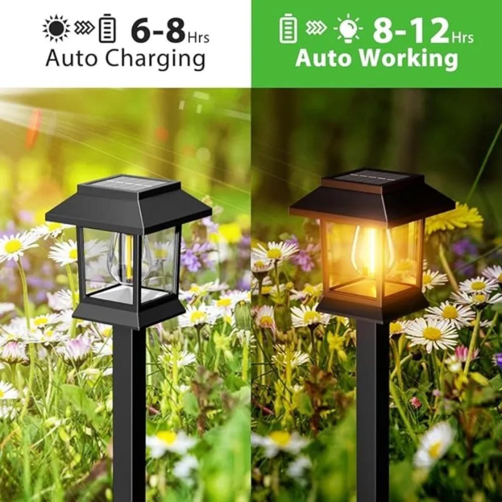 Outdoor Garden 2/6/12PCS Retro Solar Waterproof Signs for Courtyard Solar Lights Landscape Grassland Corridors
