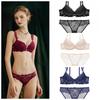 Set Reggiseno Push-Up Sexy in Pizzo Europeo, Set Lingerie a Coppa Sottile Sopra e Spessa Sotto, Raccoglie il Grasso Laterale e Solleva il Seno per Donne con Seno Piccolo