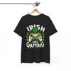 Irisches Gaming-T-Shirt | Retro-Gamer-T-Shirt | Lustige Grafik für Gamer