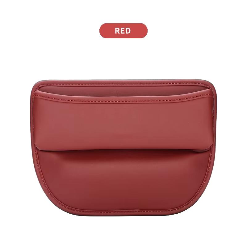 Organisateur de Vide-Siège de Voiture Boîte de Rangement Cuir Nappa Multifonction Universel Poche de Rangement Latérale pour Fente Portefeuille Clé Carte Accessoires
