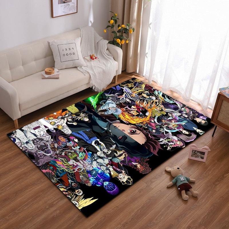 

Anime-Themed Carpet with Vibrant Characters and Dark Background Suitable for use as an anti-slip for living room bedroom sofas 40x60cm( 15x23in )