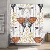 Whimsical Bath Shower Curtain Decorative Butterfly Arrow Pattern Fabric Waterproof Bathroom Liner for Home Decor Modern Artistic
