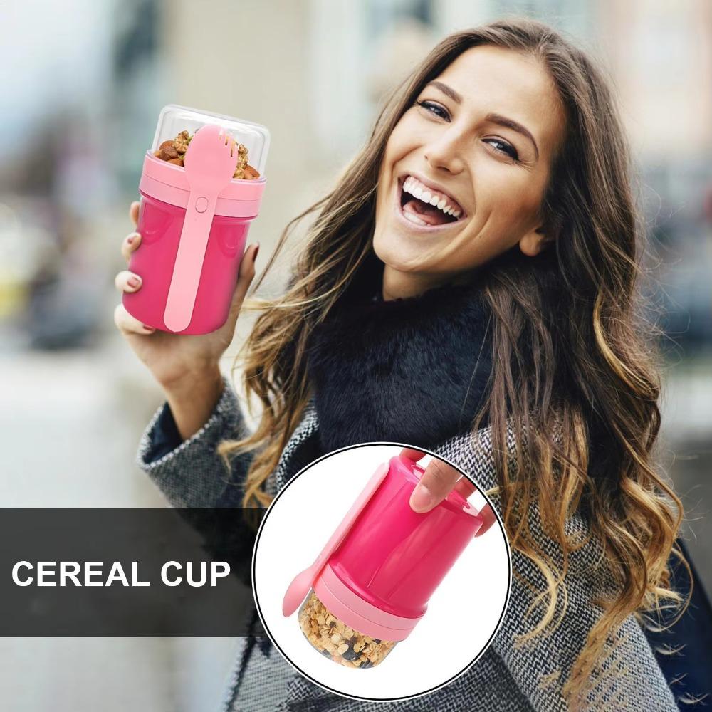 With Spoon Oatmeal Cup Dressing Holder Fruit Cup Kitchen Tableware Yogurt Container  School