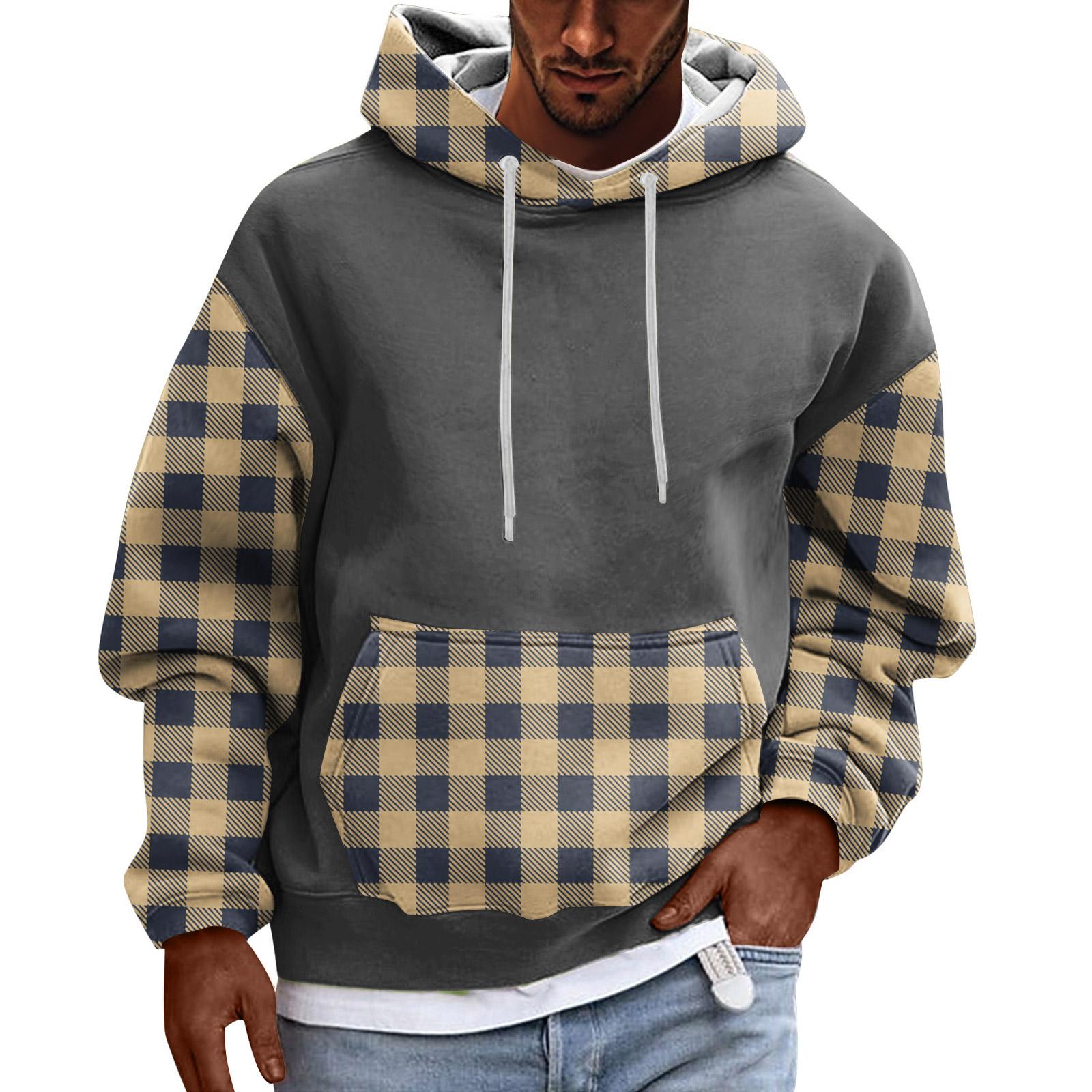 

Hooded Sports Tracksuit Unisex Running Outfits Long Sleeve Pullover Hoodies Sweatshirt M хаки