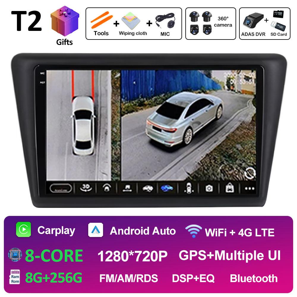 Android Auto pentru VW Skoda Rapid 2013 2014 2015 2016 2017 2018 2019 Seat Toledo 2015 - 2018 Wireless Carplay QLED Ecran IPS WIFI