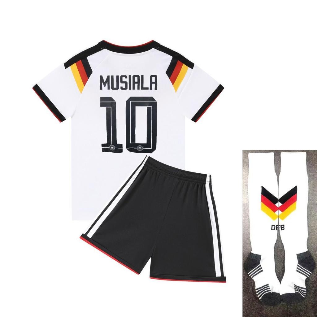 Germany National Team Football Jersey Set, Home White, No. 10, for Kids & Adults (Size 14-3XL)