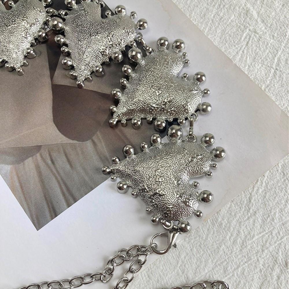 Jeans Decor Zinc Zinc Alloy Waist Chain Vintage Adjustable Belt Heart Chain Waistband  Waist Accessories
