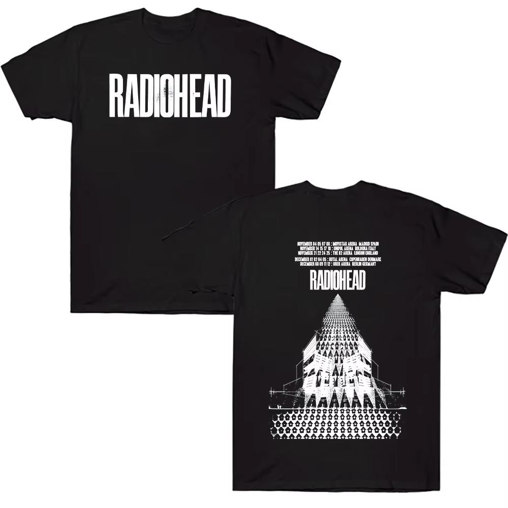 Radiohead Return To The Road European Tour T Shirts Fashion Cotton T-shirts Summer New Harajuku Men Women Streetwear Punk Trendy