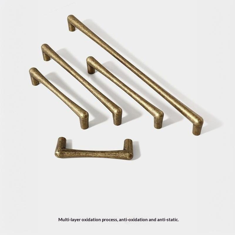 Vintage And Minimalist Antique Nickel Color Copper Brown Furniture Handles Cabinets Drawers Wardrobes Door Handles