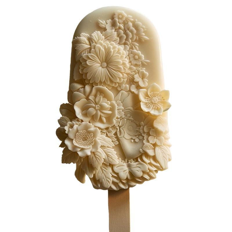 Silicone Flower Popsicle Molds – Stunning Floral Design, Easy-Release For Homemade Ice Cream & Frozen Treats