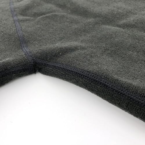 Mochihada Mochijoy Crew Neck Long Sleeve Shirt, Extra Thick, Men's, Size L, Black, Cold Weather Innerwear, Thick Fleece Lining, Perfect for Winter, Mo