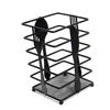 Countertop Utensil Holder Matte Black Modern Multifunctional Metal Cutlery Drainer for Forks Spoons Cooking Utensils