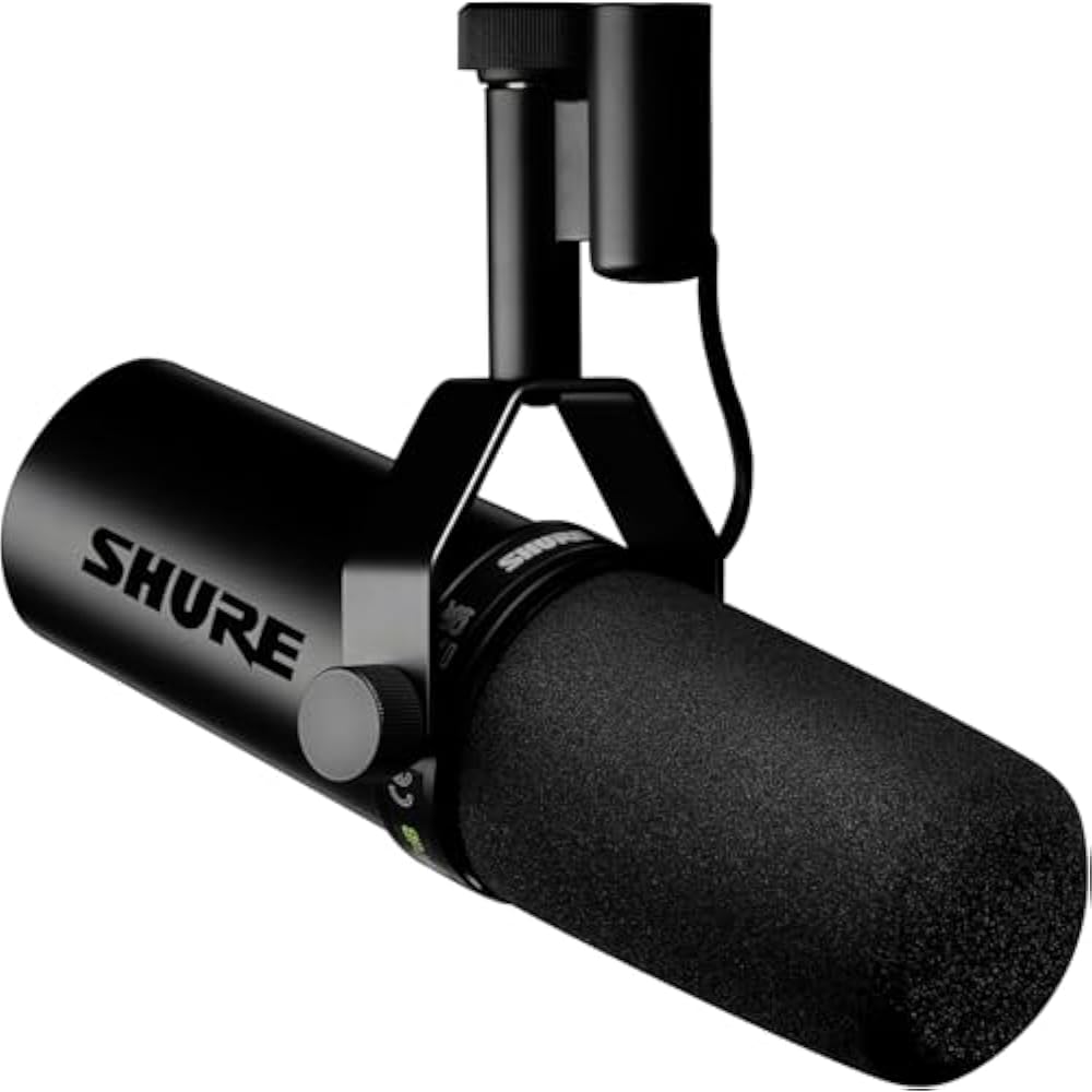 SM7dB with SHURE Preamp: Dynamic Microphone, Cardioid, Unidirectional, XLR, Wired Streaming, YouT...