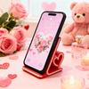 Romantic Heart Phone Stand - Perfect Valentine'S Day Gift for Her, Stylish Desktop Decor, Portable And Anti-Skid, Multi-Scene Use: Streaming/Working