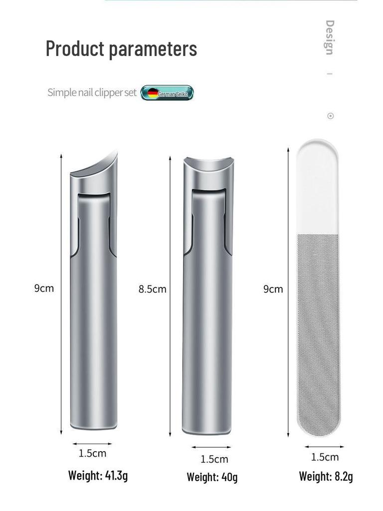 Anti-Splash Large Opening Nail Clipper Set with File for Thick & Hard Nails