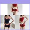 Casual Cotton Letter Embroidery Sleeveless Tank Top And Shorts Set For Women Summer 2024
