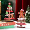 Christmas Decorations Holiday Desktop Christmas Tree Decorations Gingerbread Figurines Table Decorations Wooden Ornaments 2025