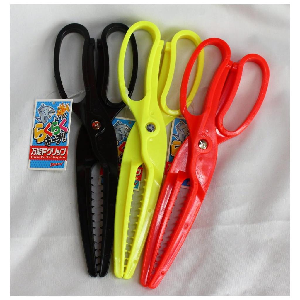MARUSHINGYOGU DRAGON Multi-Purpose F Grip Fishing Scissors, Red