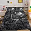 Beauty Skull Printed Bed Set Twin Size Polyester Comforter Cover Set Teen Design Superior Home Bedclothes