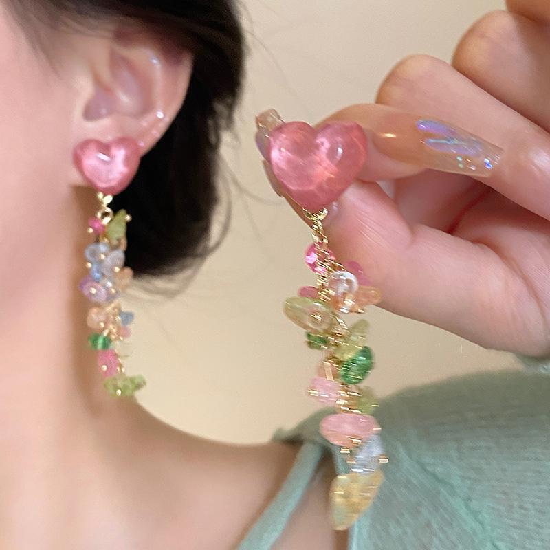 1Pair Summer Colorful Unique Dopamine Design Drop Dangle Earrings For Women Girl Korean Fashion Jewelry Accessories