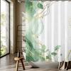 Modern Abstract Leaf Digital Print Shower Curtain – Reversible Polyester with Hooks,  for All-Season Bathroom Decor