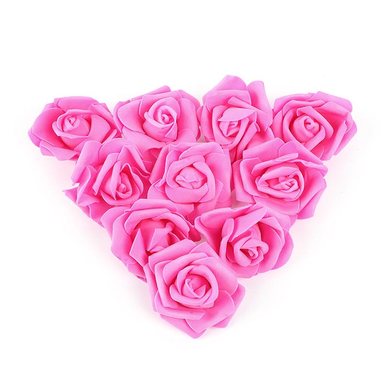 10-30pcs 6.5CM Rose Flower Head Artificial Foam Rose for Wedding Bride Bouquet Home Decoration Birthday Party DIY Gift Crafts