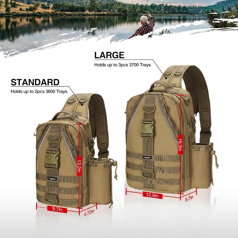Cross-Border Waterproof Fishing Gear Backpack: Lightweight, Single-Shoulder Bag with Rod Strap & Storage Rack.