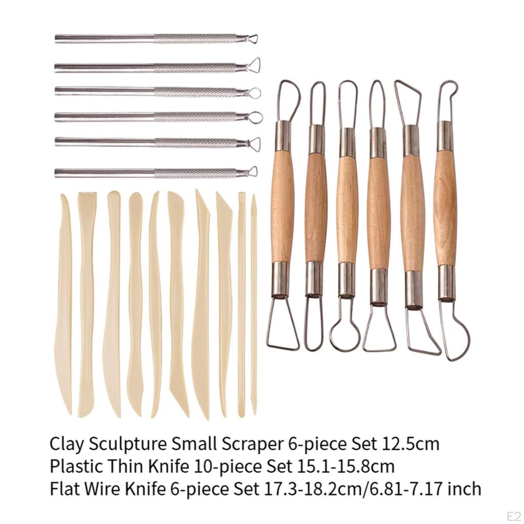 22Pcs Clay Tools Kit Air Dry Tool,Double Ended,Clay Modeling Tools, Pottery Carving Set for