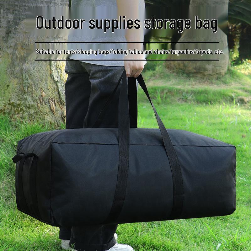 Large Capacity Outdoor Gear Bag - Oxford Cloth, Multi-functional, Portable for Camping, Picnic, Travel, and Equipment Storage.