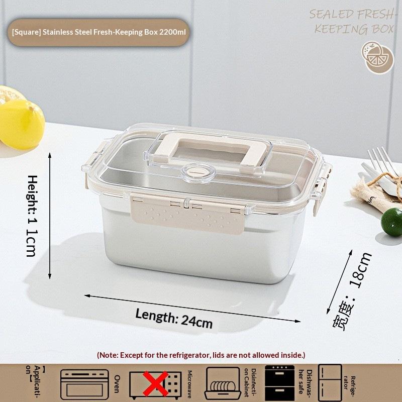 Leakproof Stainless Steel Bento Box Large Capacity Microwave Safe Portable Lunch Box Food Storage Container