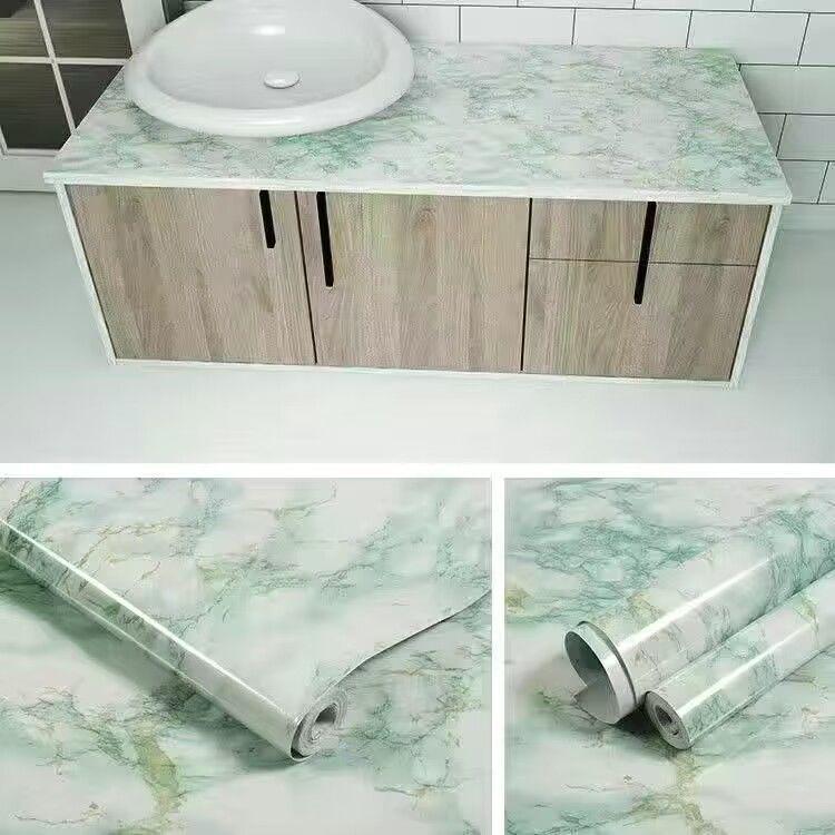 Living Room, Dining Table, Kitchen Wallpaper, Self-adhesive Wallpaper, Thickened Marble, Waterproof, Oil Resistant, High-temperature Resistant Stove