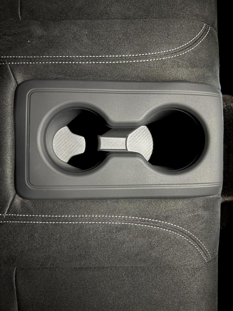 Fucaten Car Cup Holder for Honda Civic Type R FL5 2021 Console Car Drink Holder TPE Material (September onwards) Tray, Cover, Storage, (Back Seat)