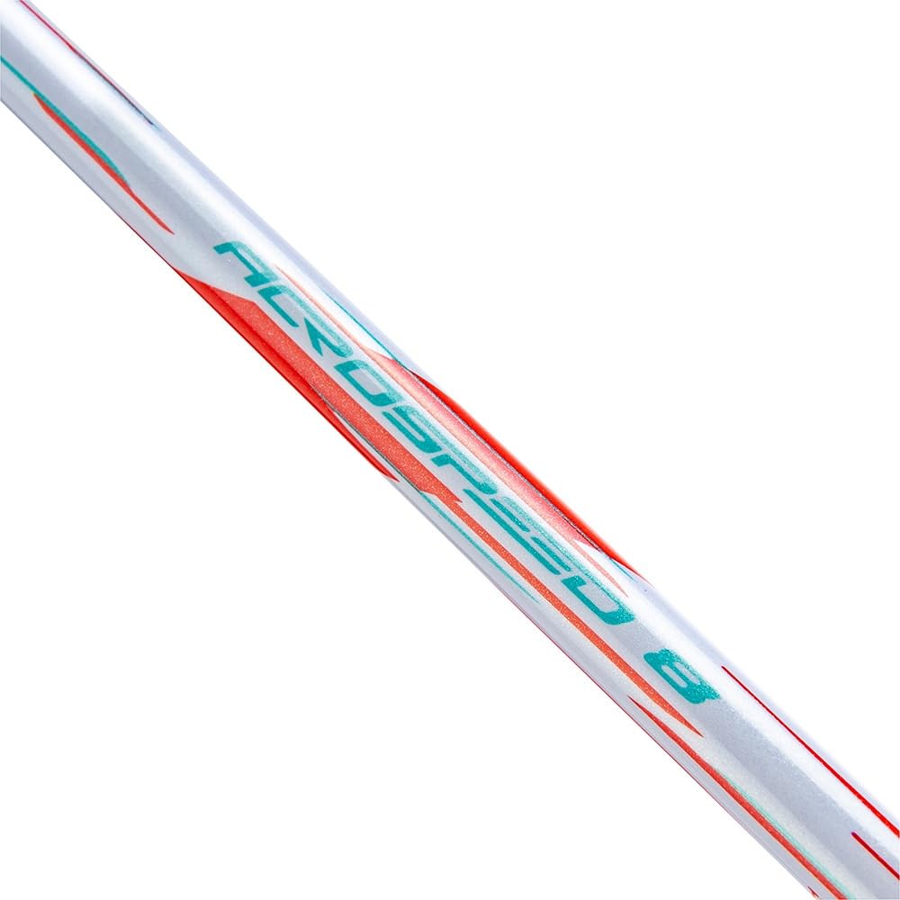 Mizuno Rachetă Badminton AcroSpeed 8 Doar Cadru Vândut cu Husă Moale 73JTB408, Unisex, (Corzi Separat), Inclus, Alb,